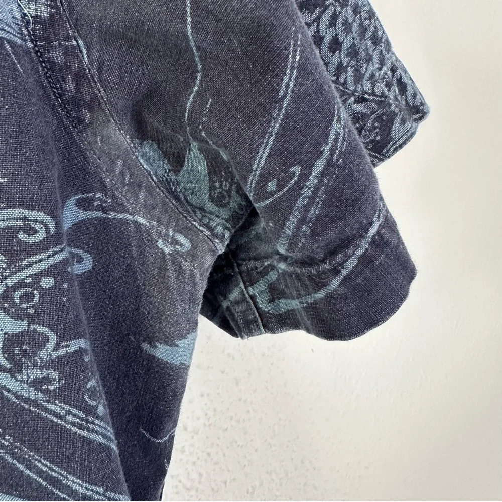 Ralph Lauren Men’s L Blue Koi Fish Short Sleeve Shirt - Picture 4 of 7